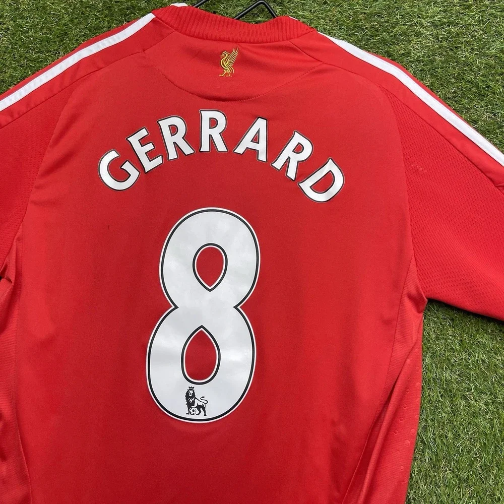 Adidas Authentic Liverpool Soccer Jersey Mens XL 2008/09 Gerrard #8 Red Sports